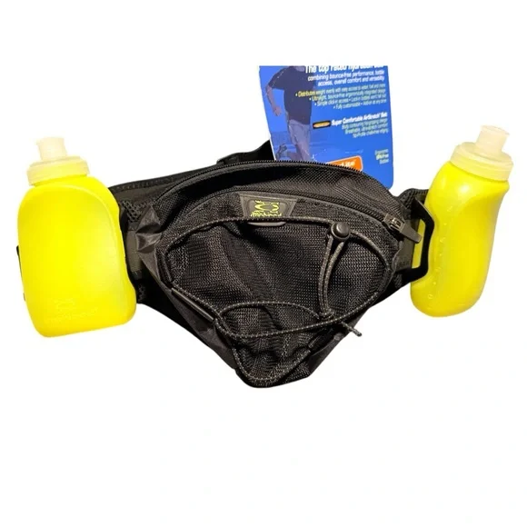 Amphipod Hydration Belt RunLite Air Stretch Trail Adjustable Belt Bottles NEW - Picture 4 of 13